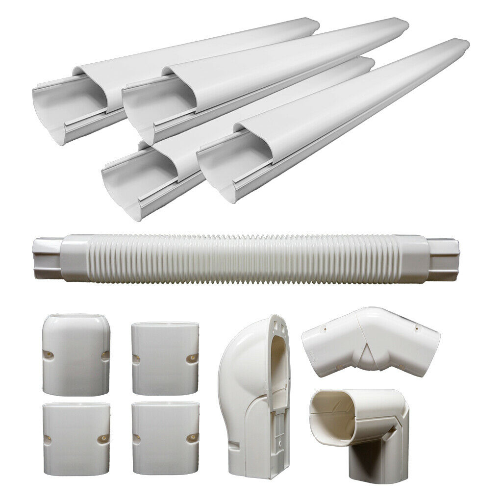 Decorative PVC Line Cover Kit for Mini Split Air Conditioners and Heat Pumps