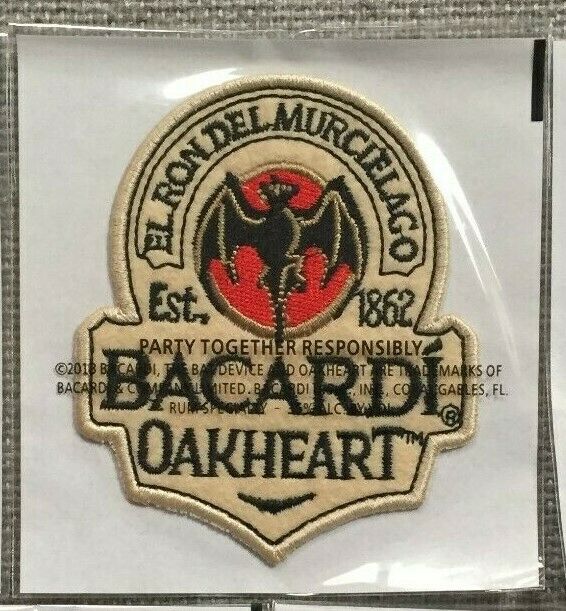 Bacardi Oakheart El Ron Del Murcielaco Est. 1862 Stick/Iron on Patch
